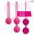 set de 3 boules de Kegel en silicone rose Osian Moressa, photo principale
