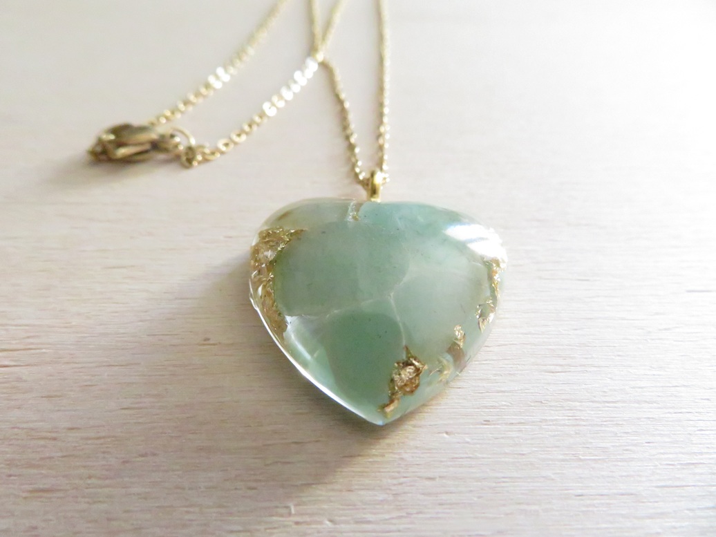 coeur aventurine verte1c