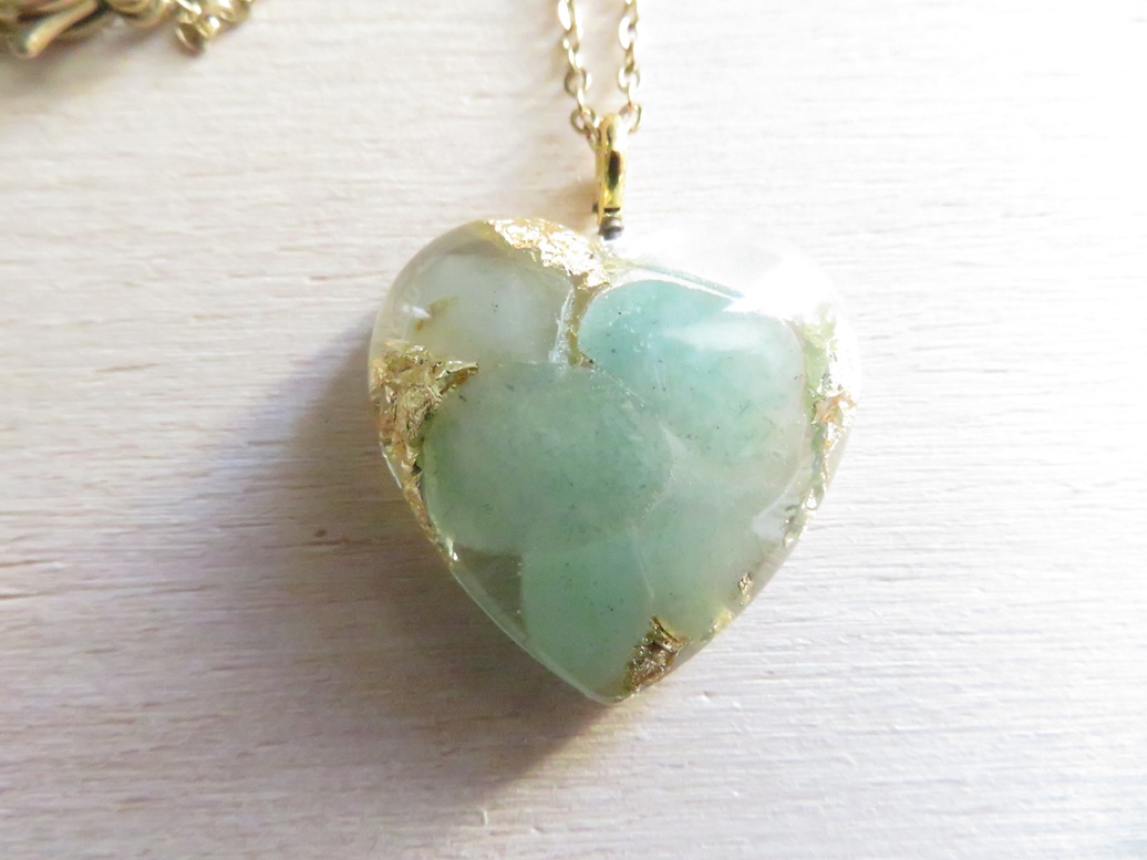 coeur aventurine verte1d