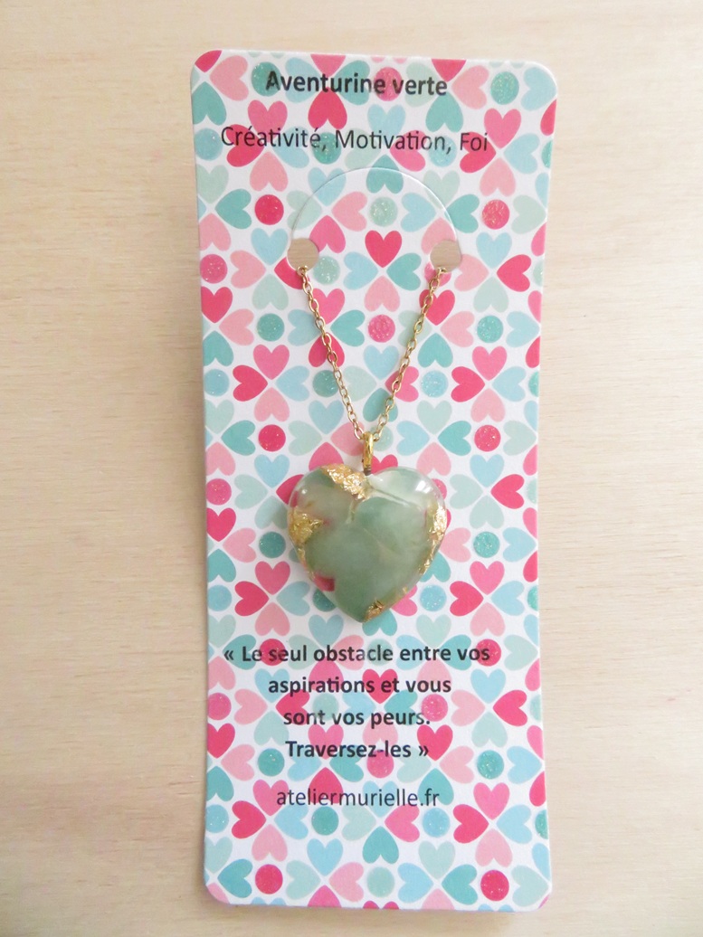 coeur aventurine verte1f