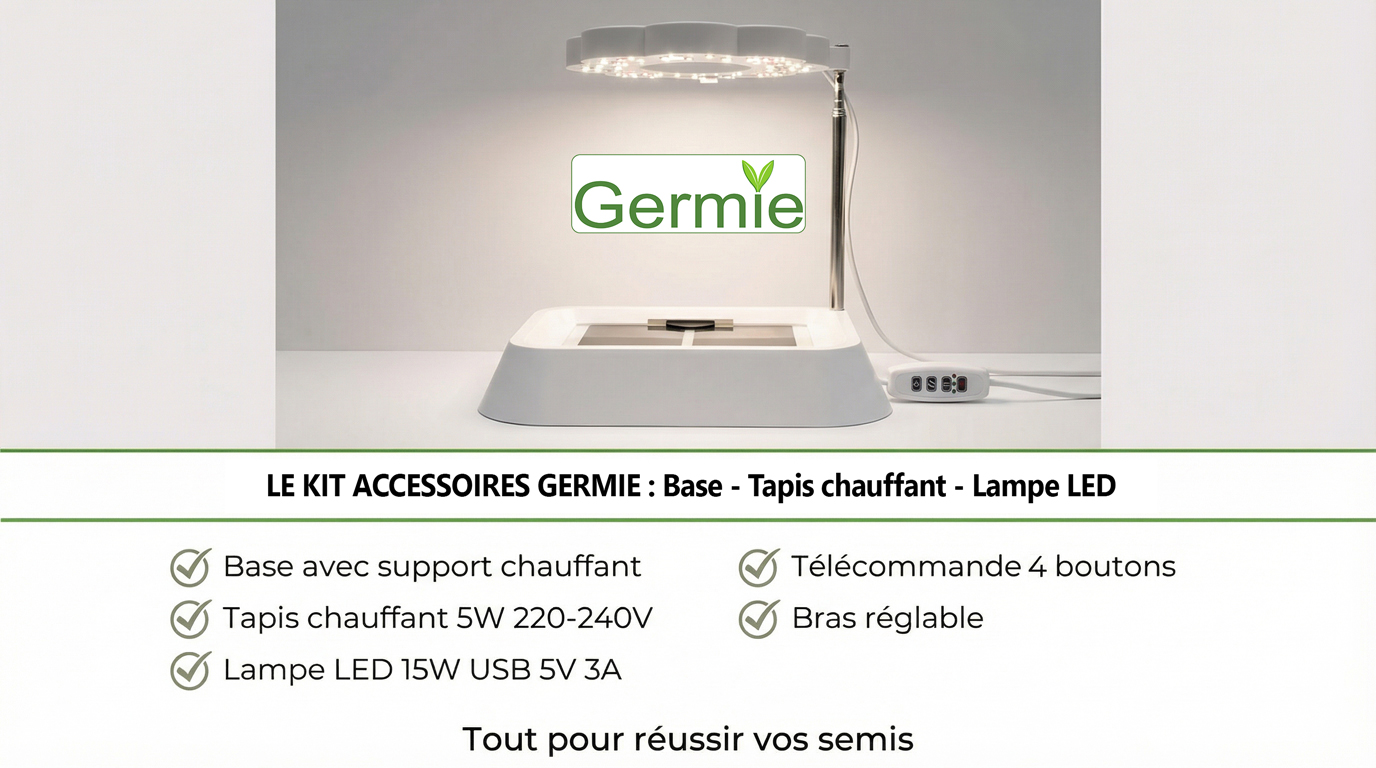 LED Grow Light + Seedling Heating Mat with Stand — Indoor Plant Start