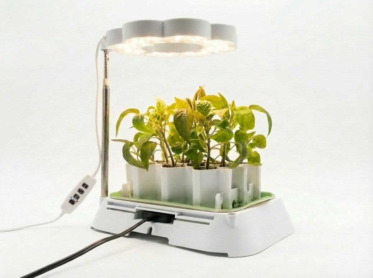 Complete Germie Seedling Kit: Indoor Greenhouse with LED Light, Heating Mat and Innovative Germination System