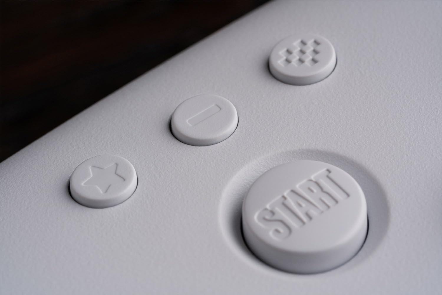 Boutons Start et de fonction de la 8BitDo 64, version blanche
