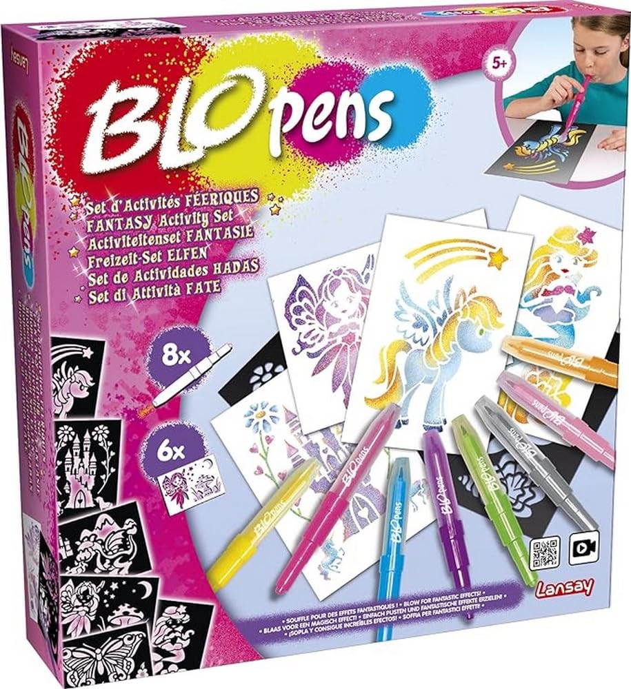 Boîte du set Blopens Activités Féeriques vue de trois quarts, mention 5+