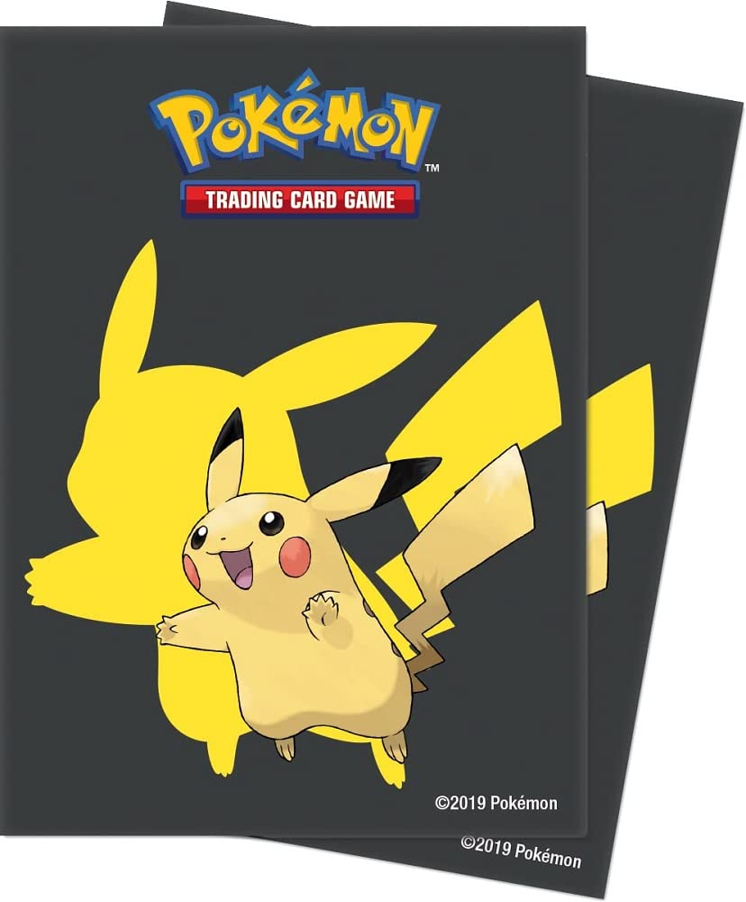 Sleeves Ultra Pro Pikachu au dos noir et jaune, logo Pokémon Trading Card Game