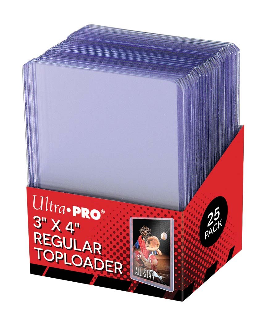 Boîte de 25 toploaders Ultra Pro 3 x 4 pouces, format regular