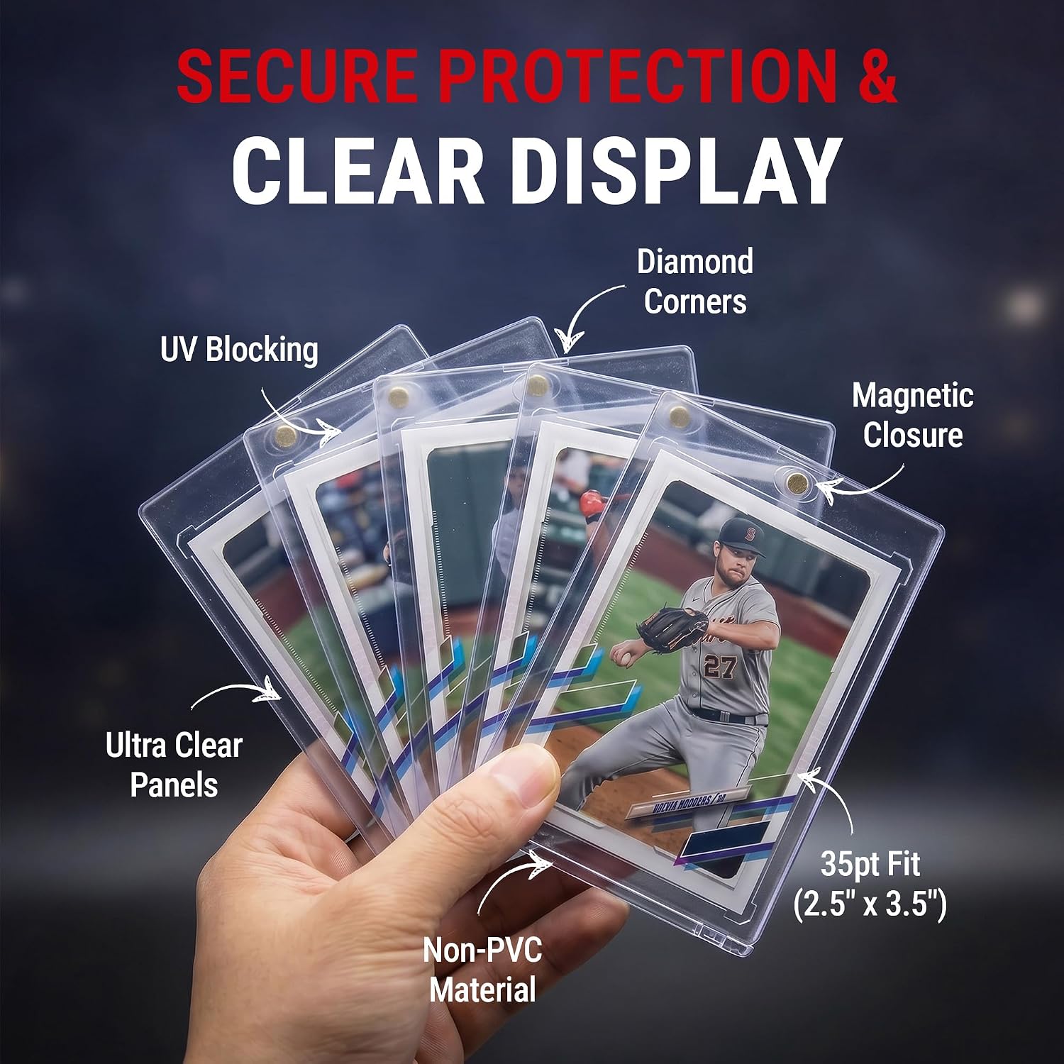 Plusieurs One-Touch Ultra Pro : fermeture aimantée, coins renforcés, protection UV