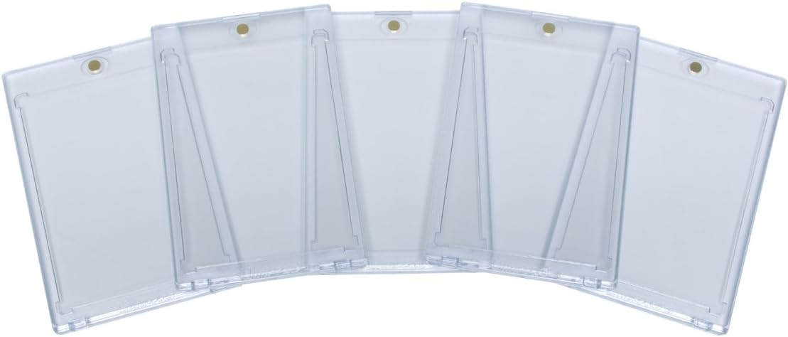 Les cinq porte-cartes One-Touch vides, vus de face