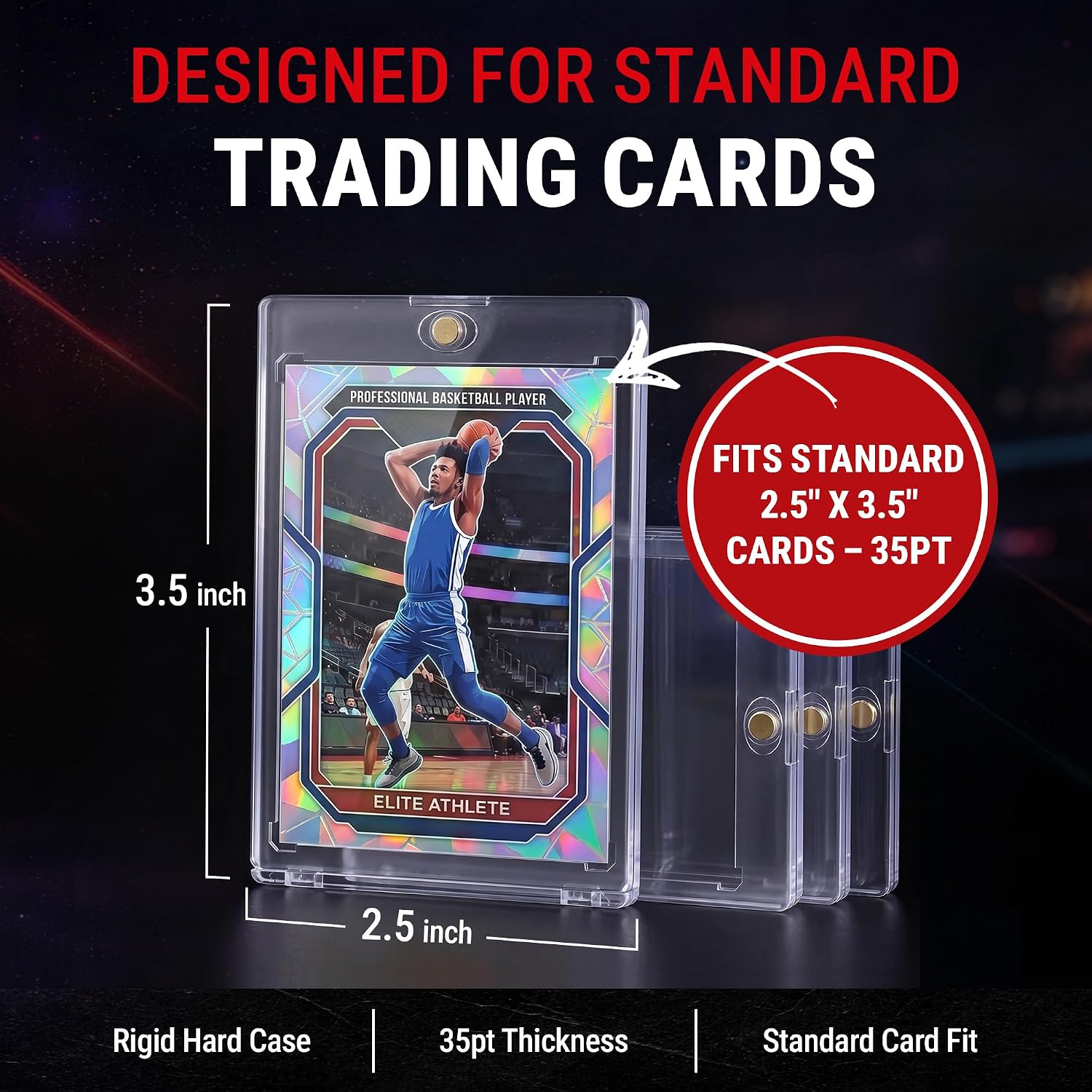 Schéma du One-Touch pour cartes standard de 35 pt, avec une carte de basket