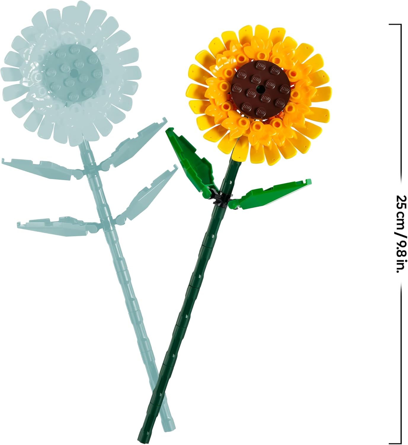 Schéma dun tournesol LEGO de 25 cm de haut