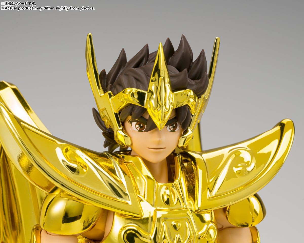Visage de Seiya coiffé du casque du Sagittaire