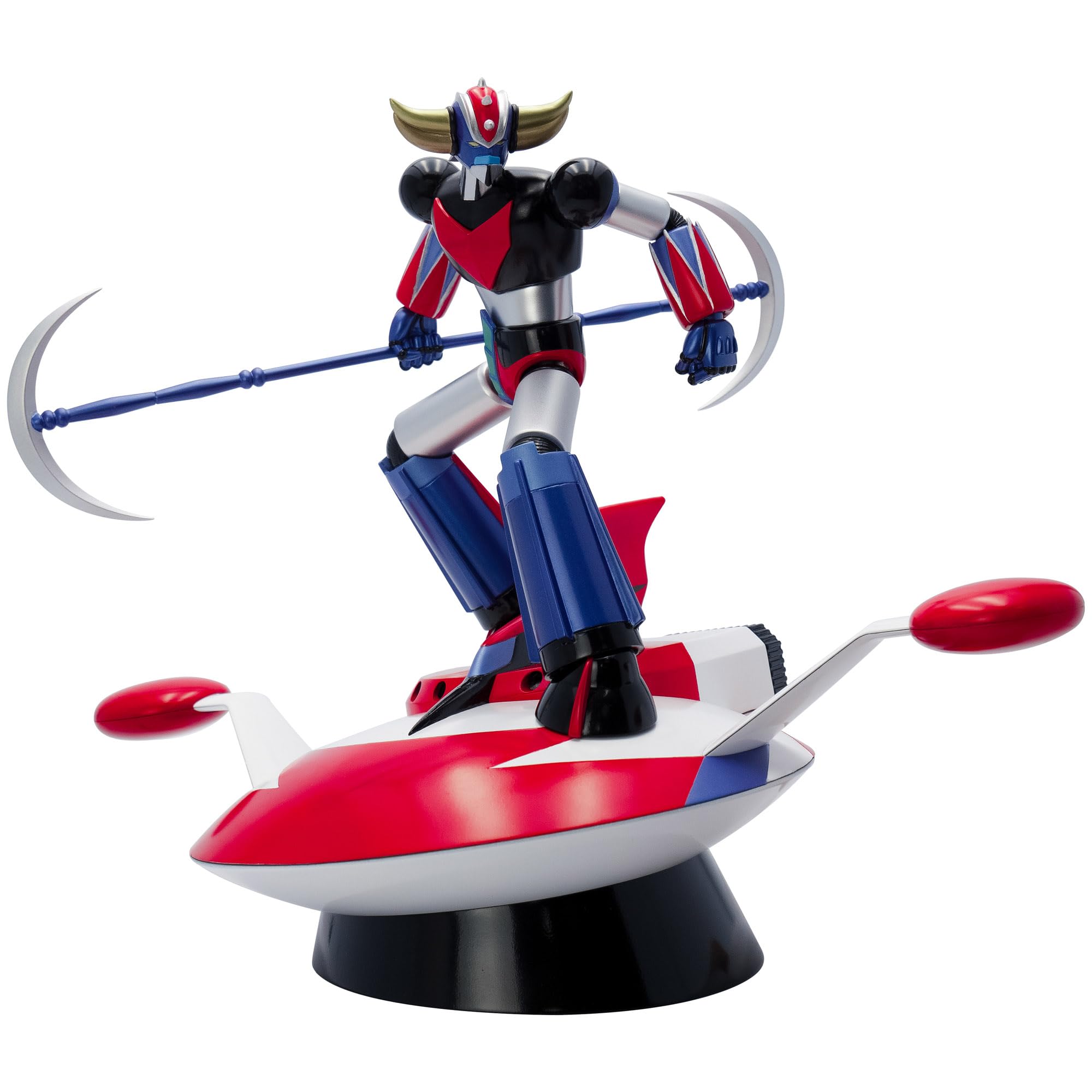 Figurine Abystyle Studio de Goldorak debout sur sa soucoupe, double hache en main