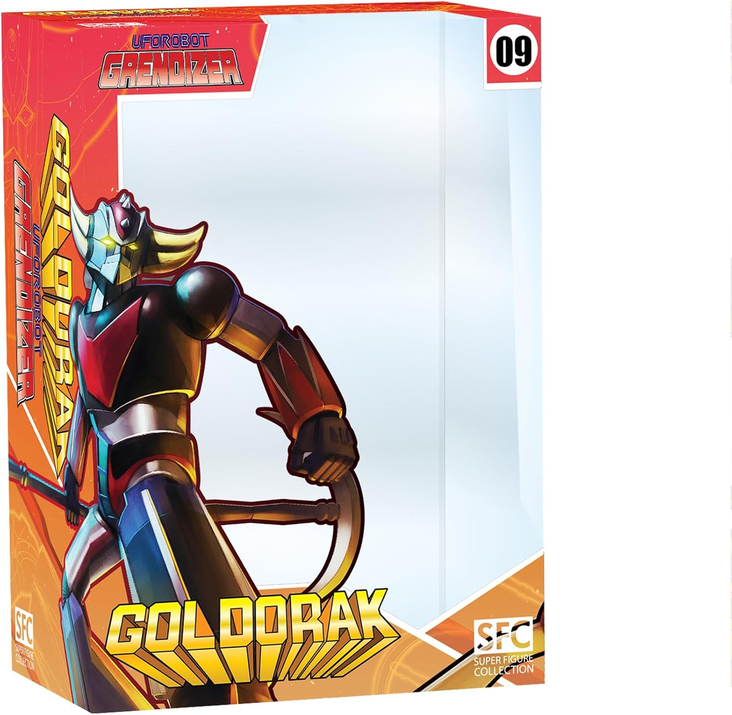 Boîte de la figurine Goldorak Abystyle Studio, numéro 09 de la collection SFC