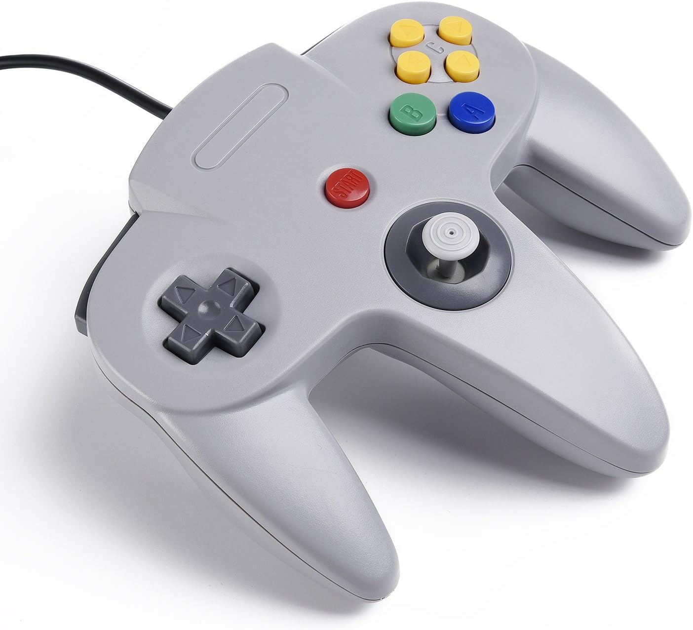 Manette N64 USB miadore grise vue de trois quarts