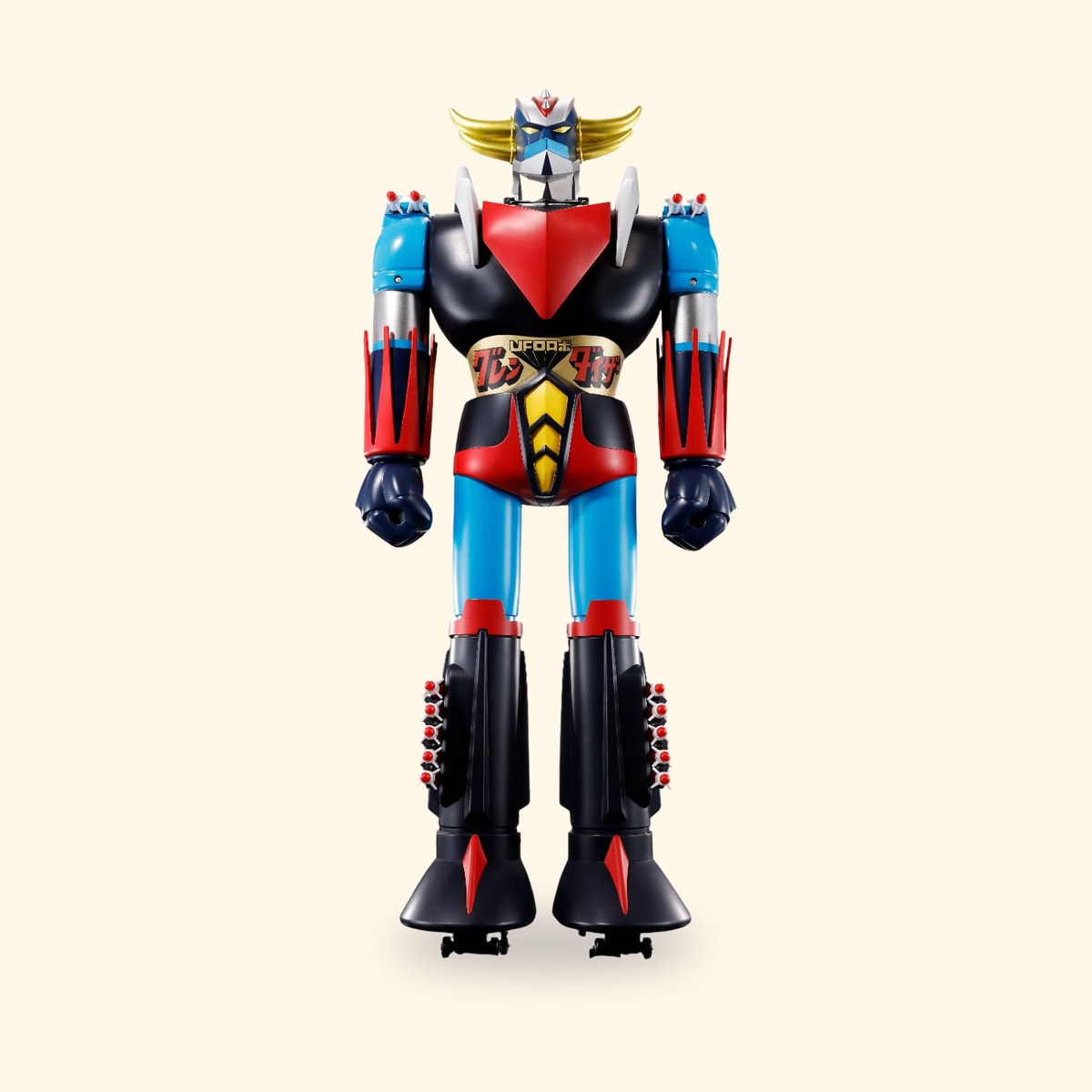 Robot Goldorak Jumbo Machinder de 60 cm sur fond crème