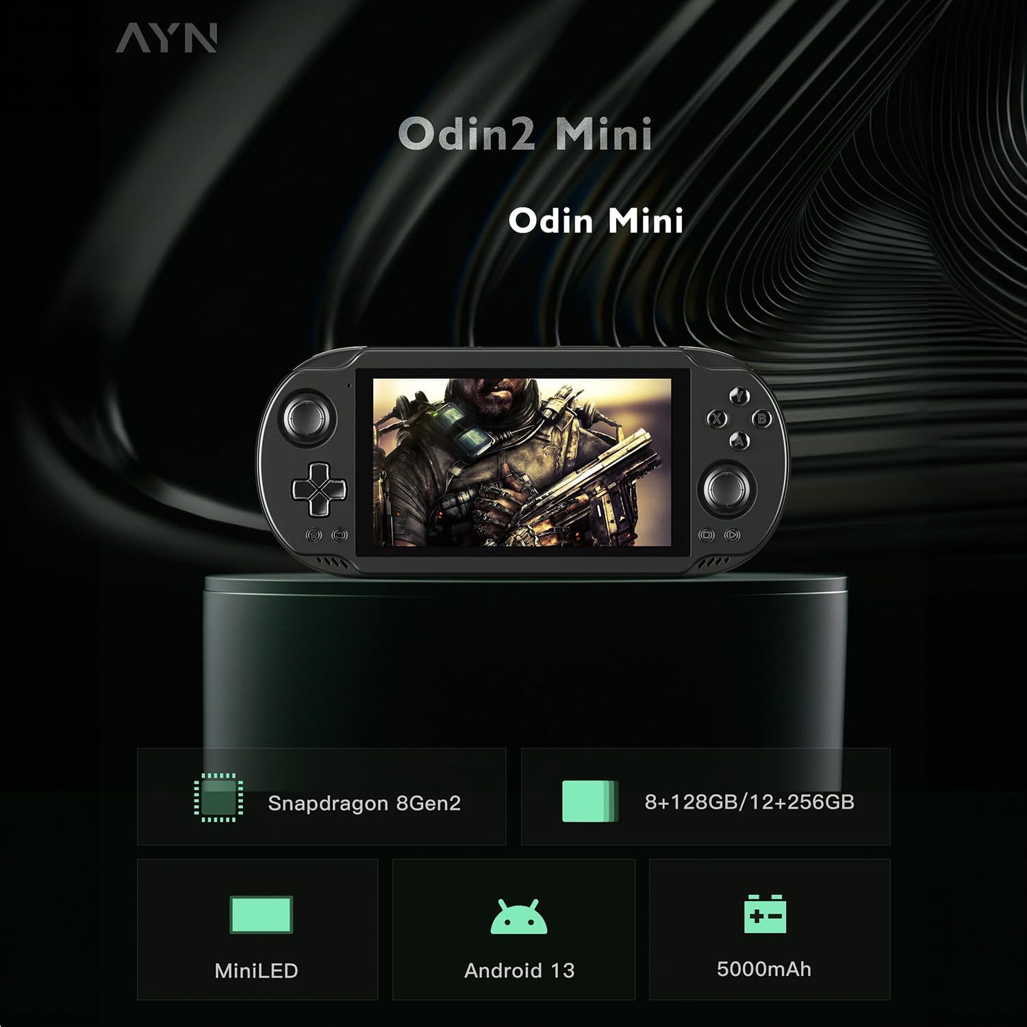 Visuel AYN de lOdin 2 Mini : Snapdragon 8 Gen 2, écran Mini LED, Android 13, batterie 5000 mAh