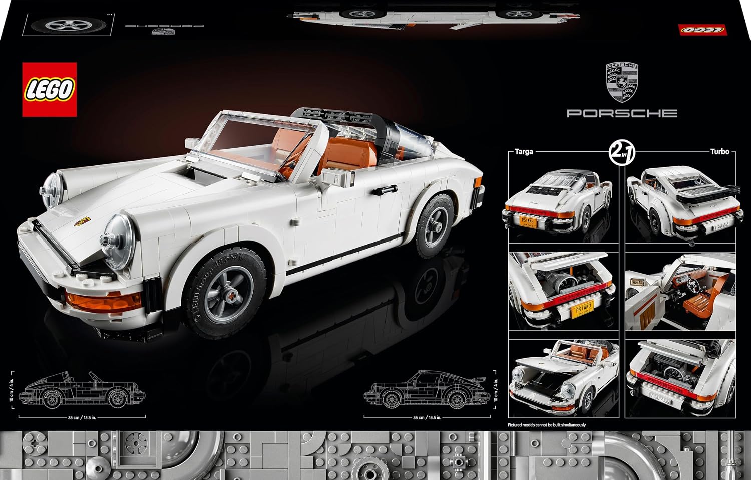 Dos de la boîte du LEGO Icons Porsche 911 10295