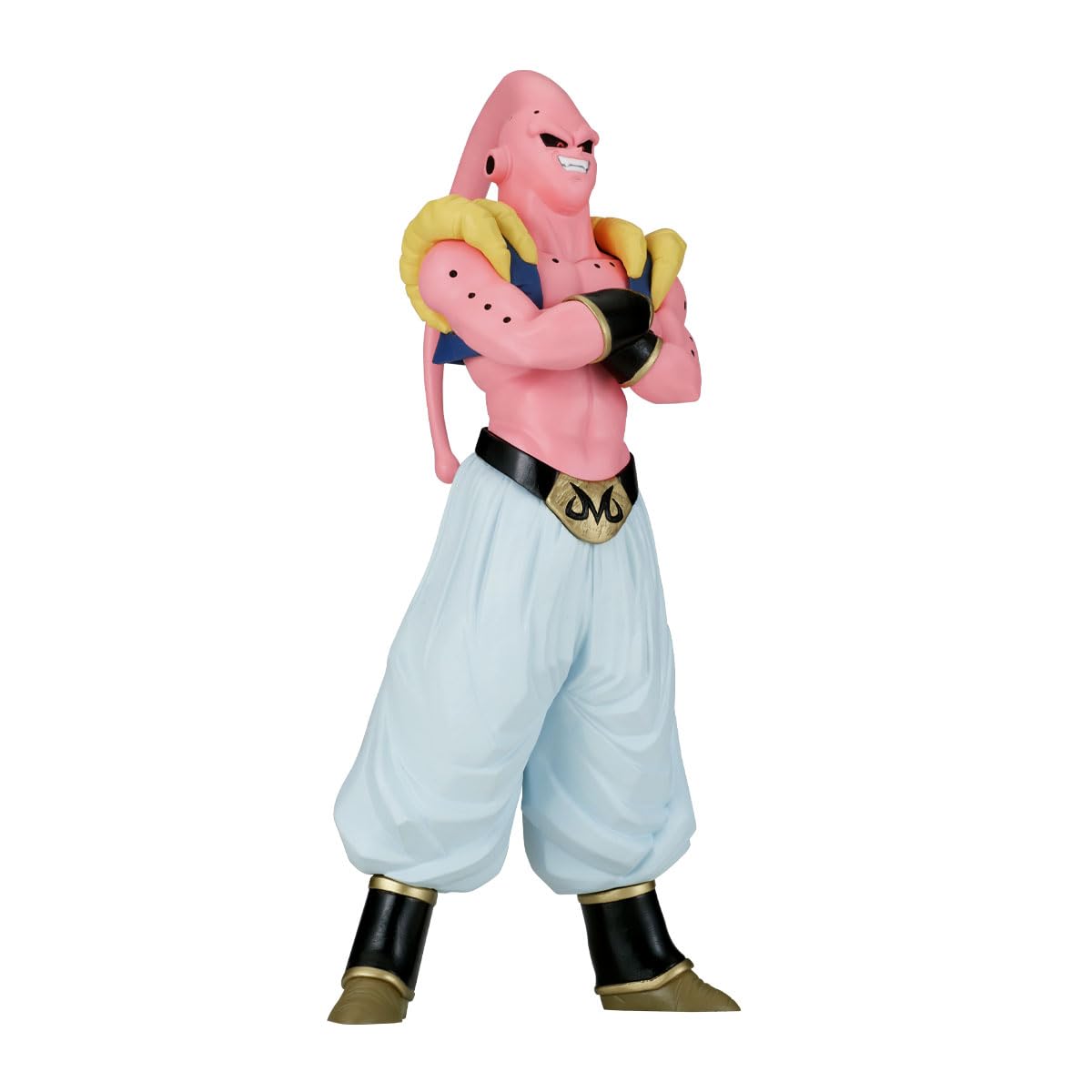 Majin Buu bras croisés, de face, sur fond blanc