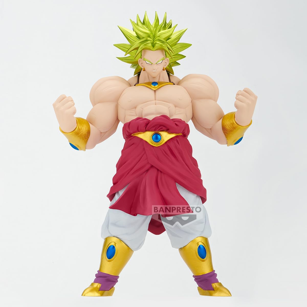 Broly de face, sur fond gris clair