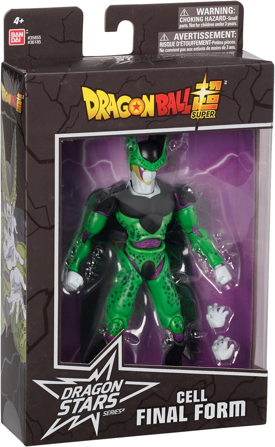 La boîte Dragon Stars de Cell forme finale, à fenêtre, vue de trois quarts