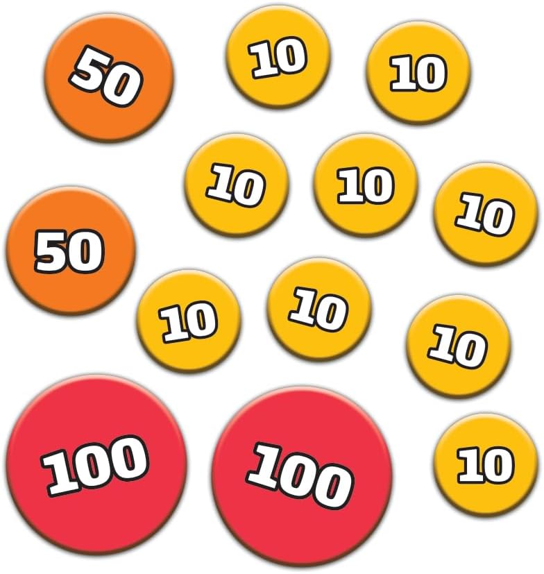 Marqueurs de dégâts de 10, 50 et 100