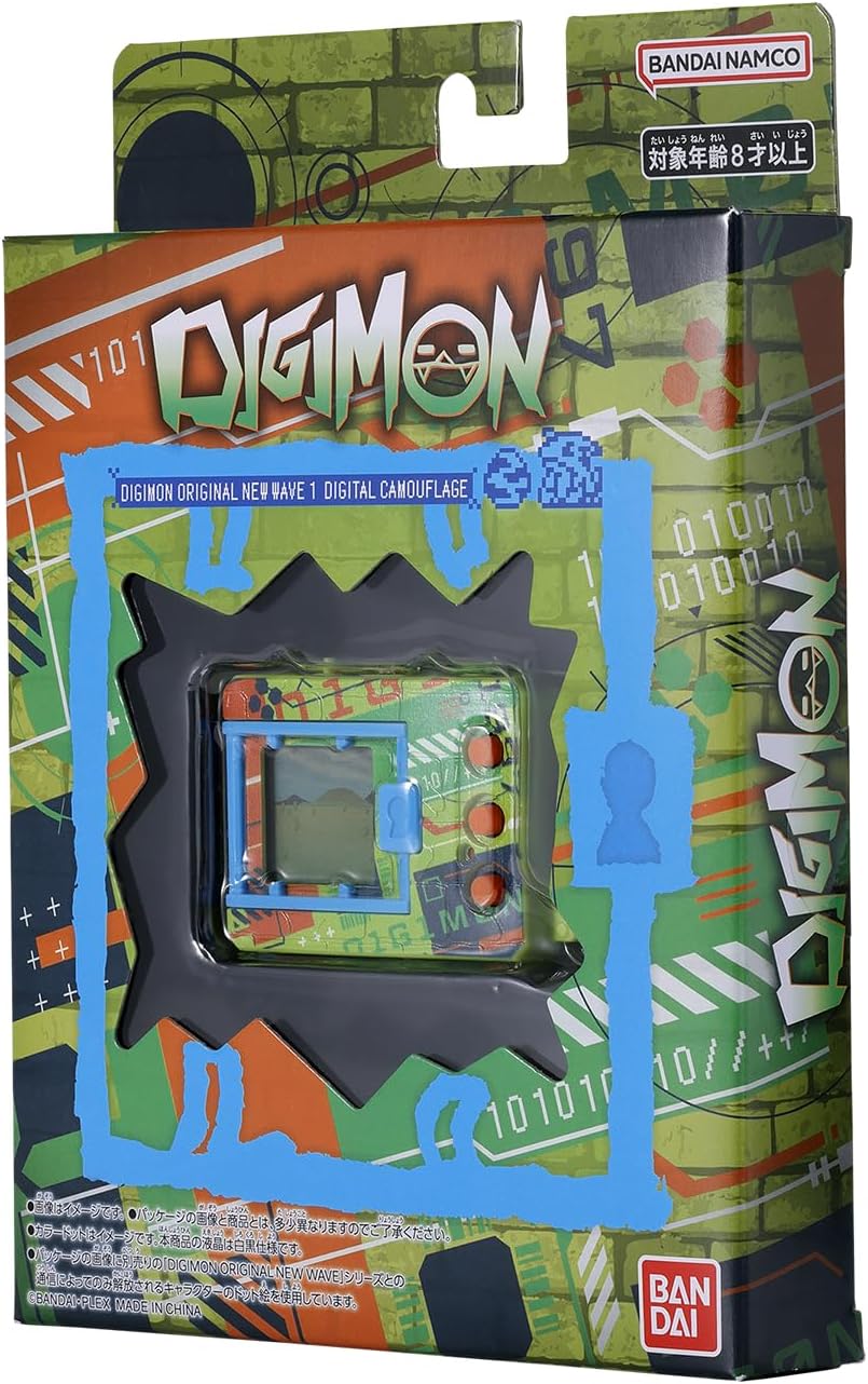 Boîte du Digimon Original New Wave 1 Digital Camouflage, avec mentions en japonais