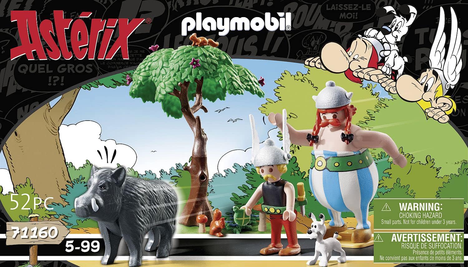 Face avant de la boîte à plat, avec le logo Astérix et la mention 5-99