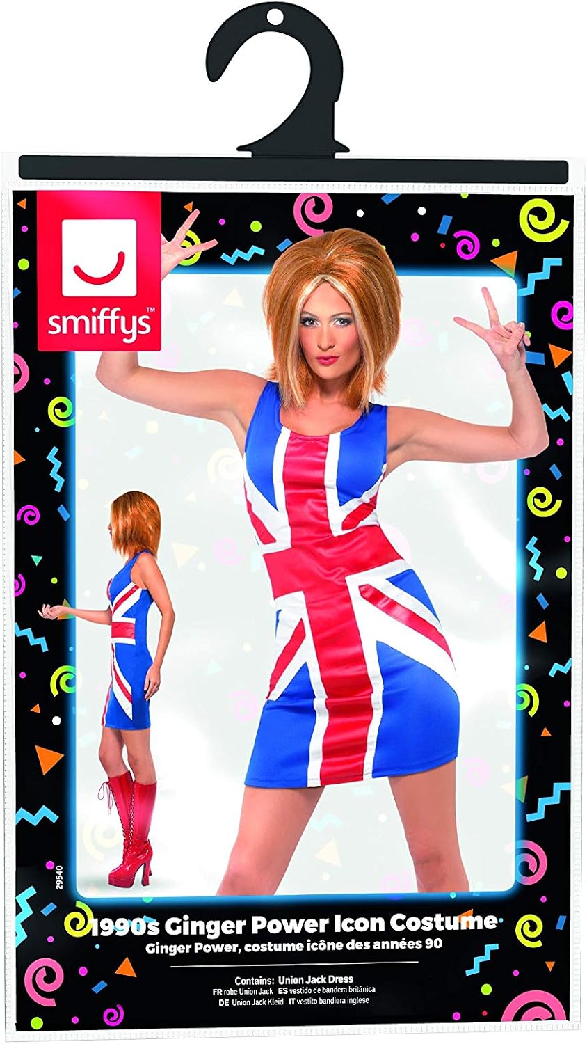 Emballage du costume 1990s Ginger Power Icon Costume sur son cintre