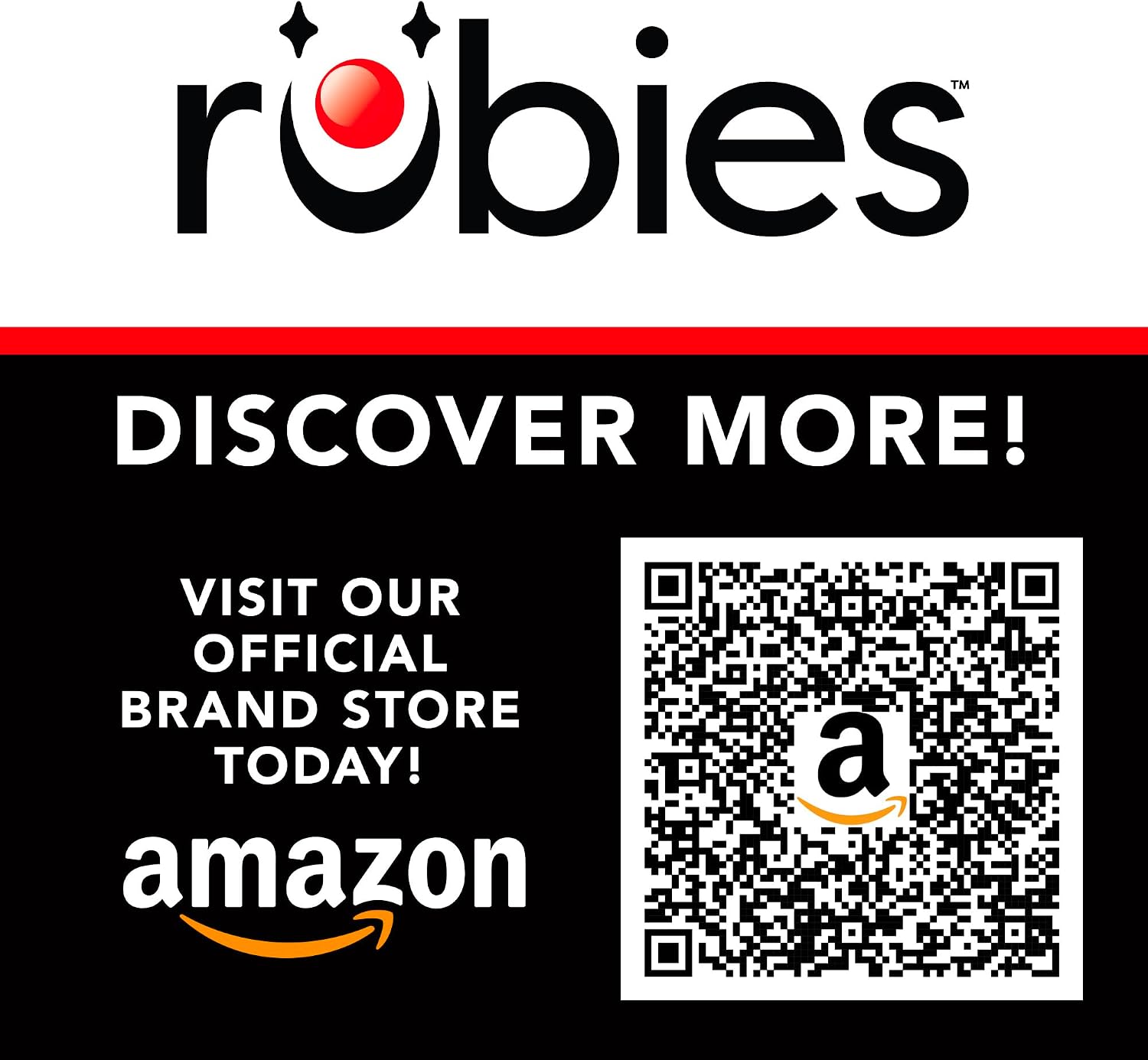 Visuel Rubies qui renvoie vers sa boutique Amazon, avec un QR code