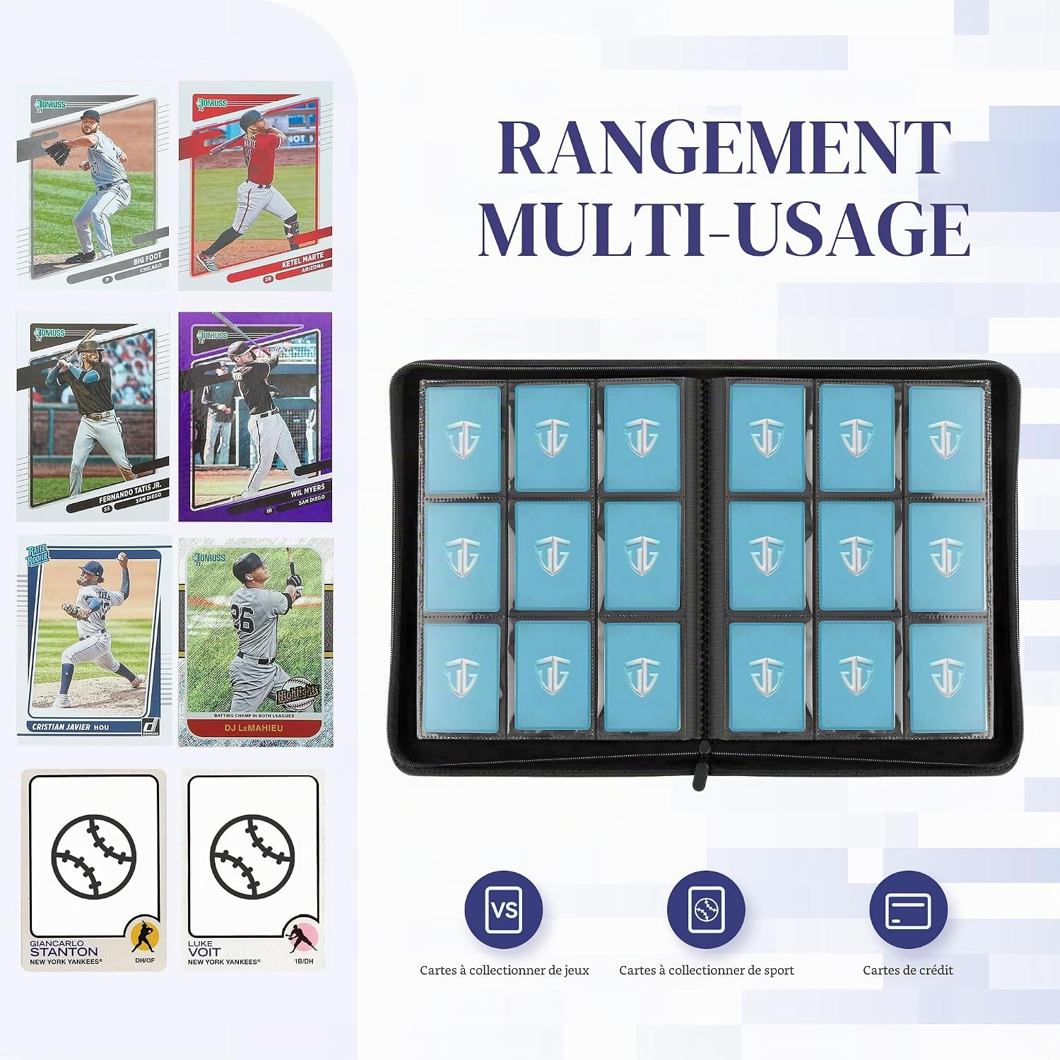 Classeur TCGUARD pour cartes à collectionner de jeu ou de sport