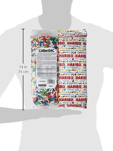 Schéma : le sachet tenu sur un avant-bras, 35 cm de haut