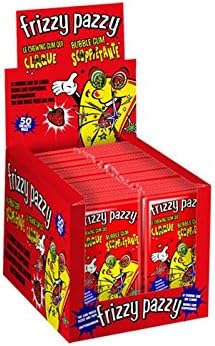 Boîte présentoir Frizzy Pazzy remplie de sachets, en petit format