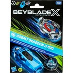 Face avant de la boîte Beyblade X Cobalt Dragoon 2-60C, mentions 8+ et rotation gauche