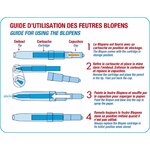 Schéma du mode demploi : embout, cartouche, capuchon, et comment souffler