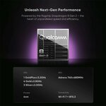 Visuel de la puce Snapdragon 8 Gen 2 avec ses fréquences, le Wi-Fi 7 et le Bluetooth 5.3