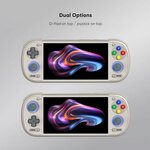 Les deux dispositions de la Retroid Pocket 6 argentée : croix en haut ou stick en haut