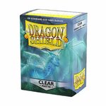 Boîte de 100 sleeves Dragon Shield Matte Clear, vue de trois quarts