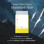 Schéma du format standard Dragon Shield pour cartes de 63 x 88 mm, dont les cartes Pokémon