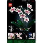 Dos de la boîte LEGO LOrchidée, avec le schéma de ses dimensions