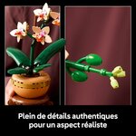 Détails de lorchidée miniature LEGO : fleurs couleur pêche et tige de boutons