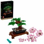 Boîte du LEGO Botanicals 10281 Bonsaï, larbre monté et ses fleurs de cerisier roses