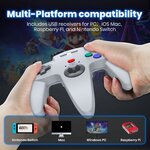 Visuel de compatibilité de la manette miadore : Switch, Mac, PC Windows, Raspberry Pi