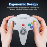 Manette N64 miadore grise tenue à deux mains