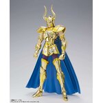Shura avec sa cape bleue et son casque à cornes