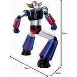 Goldorak Abystyle seul, sans sa soucoupe, avec des repères de dimensions
