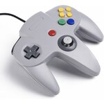 Manette N64 USB miadore grise vue de trois quarts