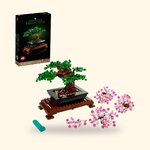 LEGO Botanicals 10281 Bonsaï, boîte, arbre monté et fleurs de cerisier sur fond crème