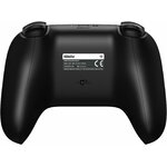 Dos de la manette 8BitDo 64 avec son étiquette et son sélecteur de mode