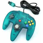 Manette Hyperkin Captain turquoise et son long câble enroulé