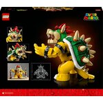 Dos de la boîte du set LEGO Le Puissant Bowser 71411, avec les fonctions illustrées